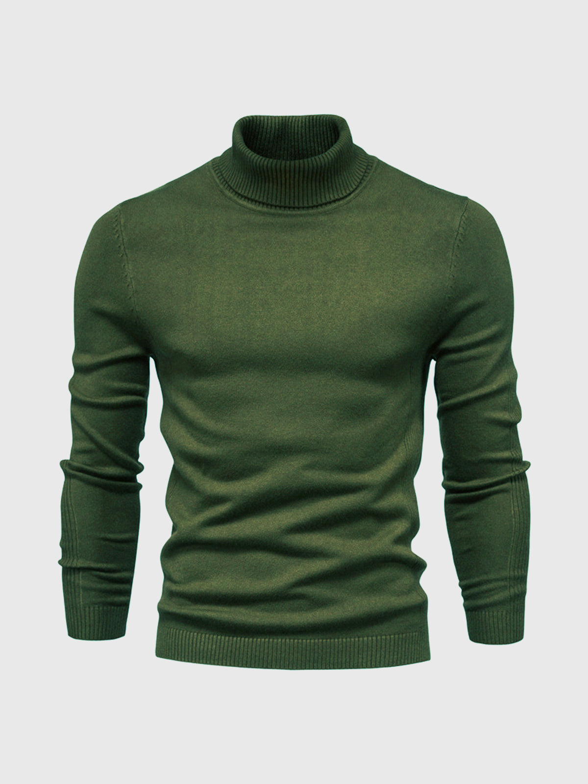 Pull homme à manches longues col montant | Coupe ajustée