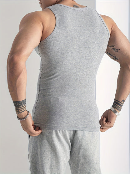 Norbert | Męski tank top z prążkowaną strukturą