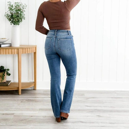 Damen Enganliegende Hose mit Mittlerer Taille | Gerader Schnitt