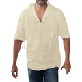 Herren Schnürhemd | Langarm Casual Sommer Top