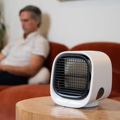 Mini ventilatore USB ad aria | Ventilatore da tavolo con serbatoio d'acqua | Ventilatore personale portatile | Per casa e ufficio