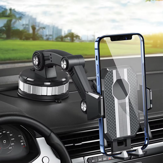 Autotelefonhalterung mit starkem Saugnapf, 360°-Drehung, Einhandbedienung – Universelle Handyhalterung fürs Auto 0