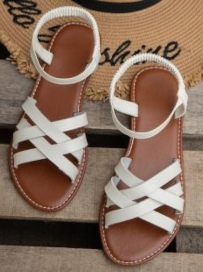 Damen Flache Sandalen mit Knöchelriemen | Minimalistisch
