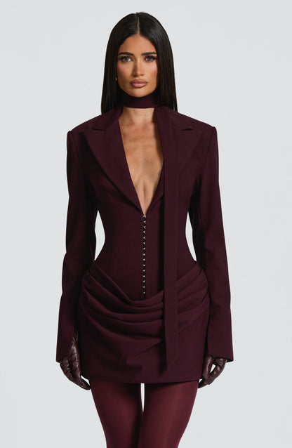 Damen Langarm Minikleid Mit Kragen Knopfdetails | Knopfdetail