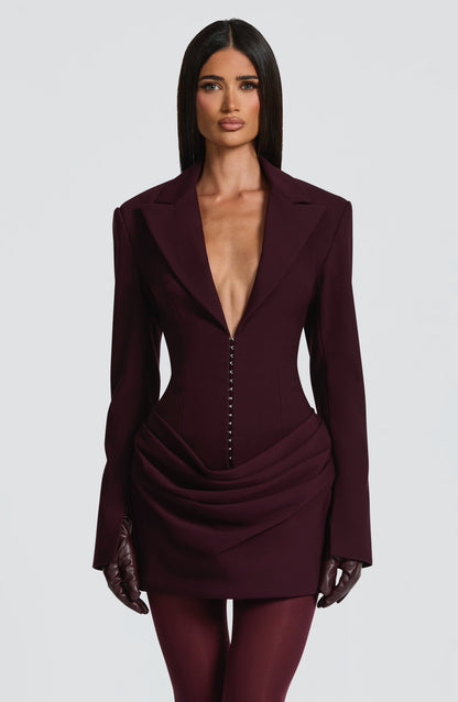 Damen Langarm Minikleid Mit Kragen Knopfdetails | Knopfdetail
