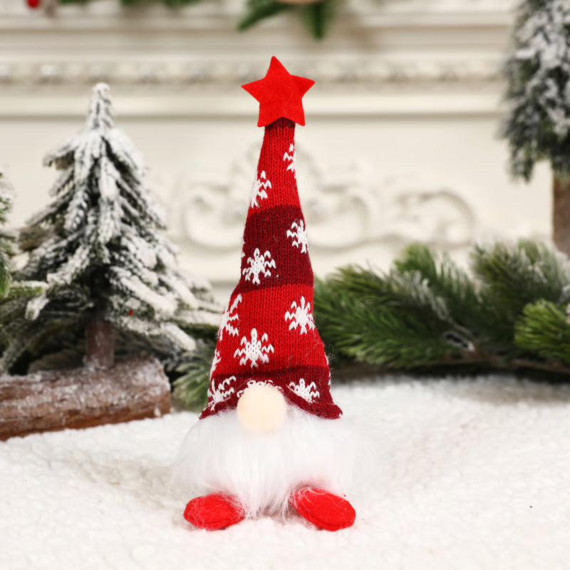 Beleuchtetes Weihnachts-Zwerg-Plüschtier-Set – Nordische Tomte-Weihnachtsdekoration mit langen Beinen