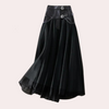 Damen Hohe Taille Maxi Rock | Schnallen Detail