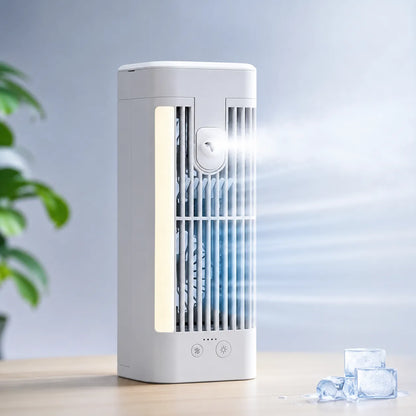 Mini raffrescatore d'aria USB con luce notturna e serbatoio d'acqua