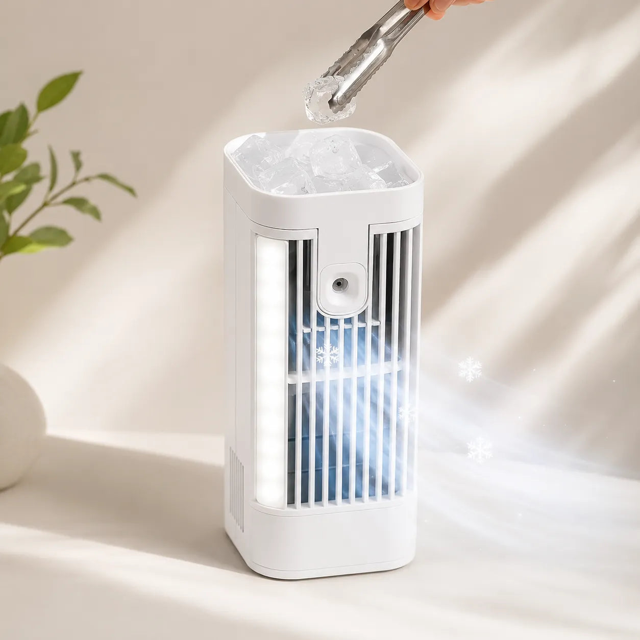 Mini raffrescatore d'aria USB con luce notturna e serbatoio d'acqua