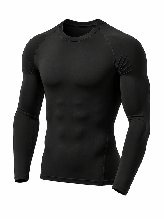 Herren Langarmshirt | Slim Fit Sportshirt | Lange Ärmel | Athletischer Freizeitstil