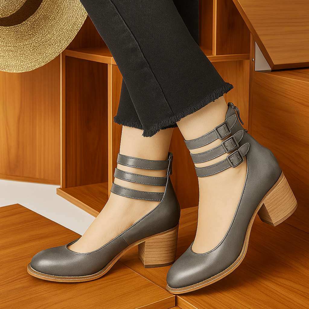 Damen Mehrriemige Schuhe mit Absatz | Klassisch