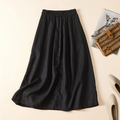 Damen Midi Rock mit Gerafftem Bund | Fließende Form
