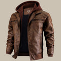 Daan Herren-Winterlederjacke | Robustes Design mit abnehmbarer Kapuze 4