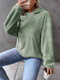Damen-Hoodie – pullover – Kurzes Design – Lockere Passform – Lange Ärmel