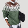 Damen-Weihnachtspullover im Fair-Isle-Muster, Winterstrick 3