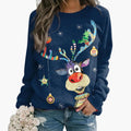 Damen-Winter-Sweatshirt mit Rundhalsausschnitt | Festlicher Print 5