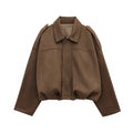 Damen Bomberjacke aus Wildleder 