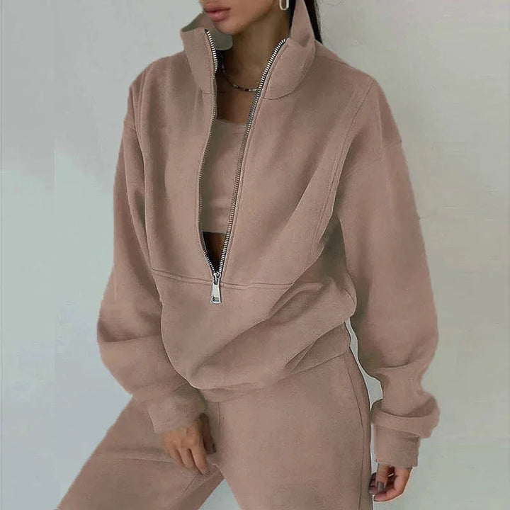 Damen Set | Winter Sweatshirt und Hose für Freizeit und Sport
