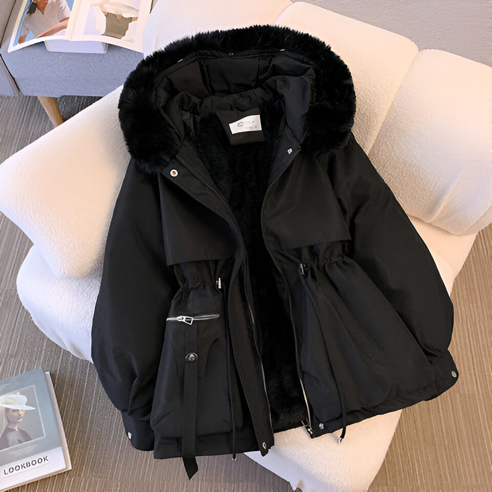Damen Wintermantel mit Kapuze – Eleganter Parka für kalte Tage, modischer Alltagsbegleiter 