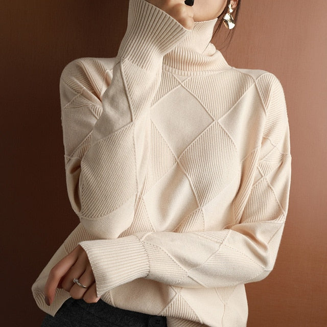 Damenpullover | Wintermode Rollkragenpullover für kalte Tage