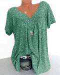 Dina | Damen Bluse mit Blumenmuster und Kurzen Ärmeln | V-Ausschnitt 11