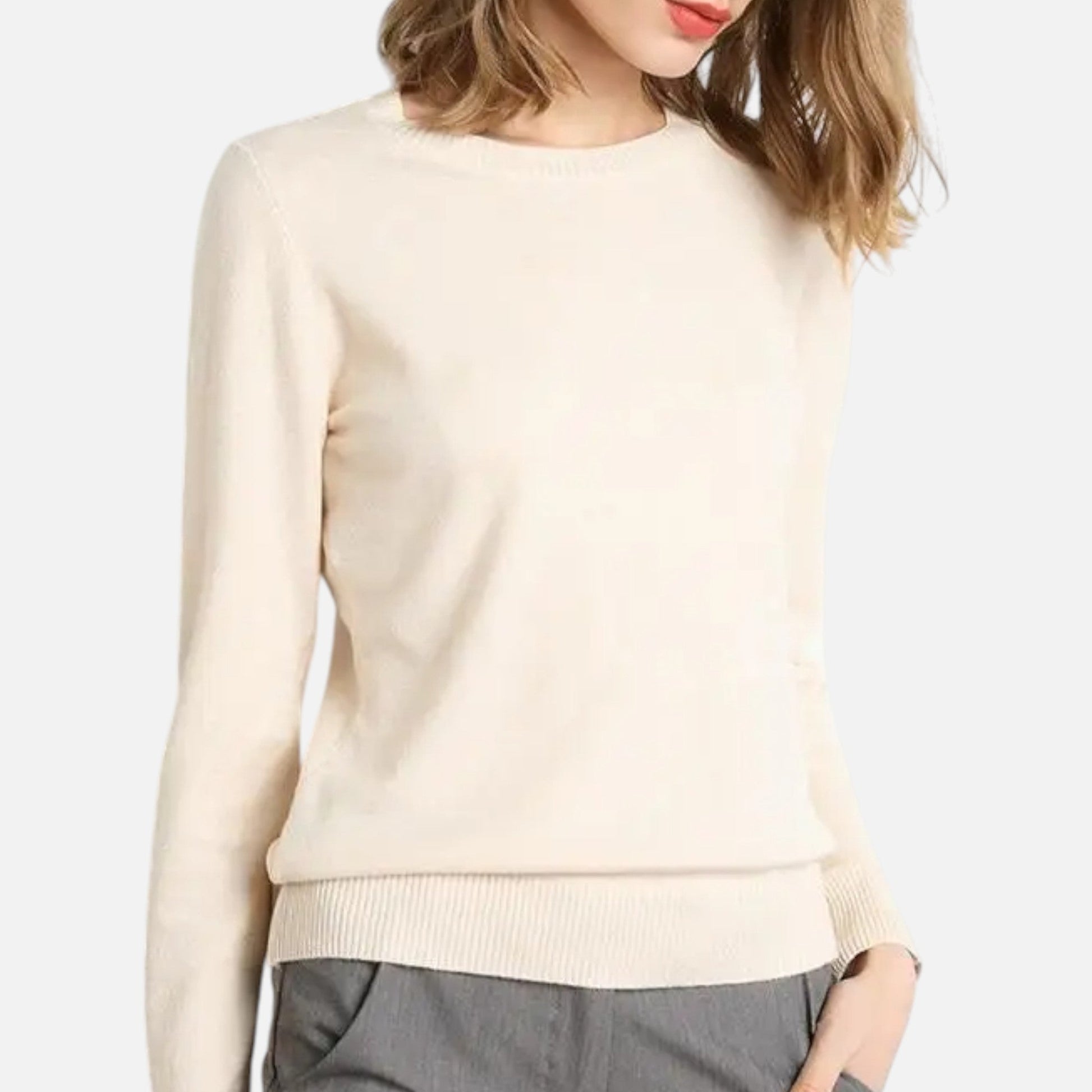 Dorevelle | Damenpullover aus Merinowolle – Zeitlose Eleganz mit Rundhalsausschnitt 10