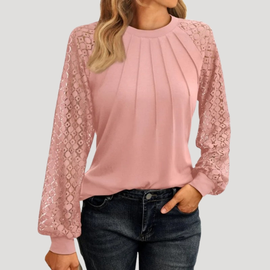 Elegantes, langärmeliges Damen-Ausgeh-Top 0