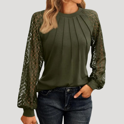 Elegantes, langärmeliges Damen-Ausgeh-Top 5