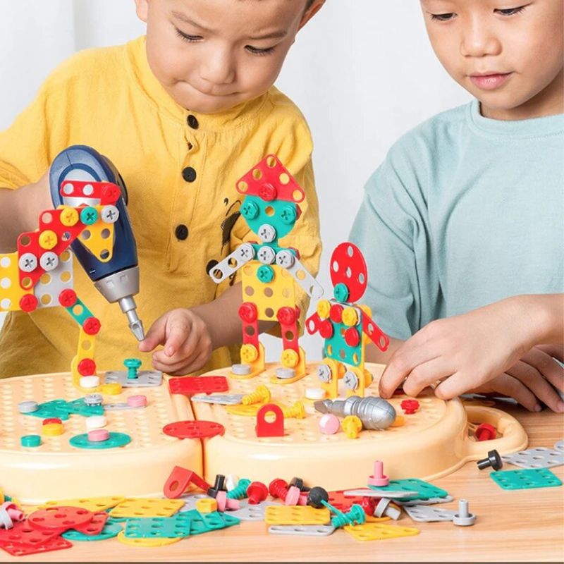 Elektrischer Werkzeugkoffer Bau-Set für Kinder