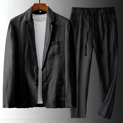 Herren Set mit langärmligem tailliertem Blazer und Hose | Formal Style