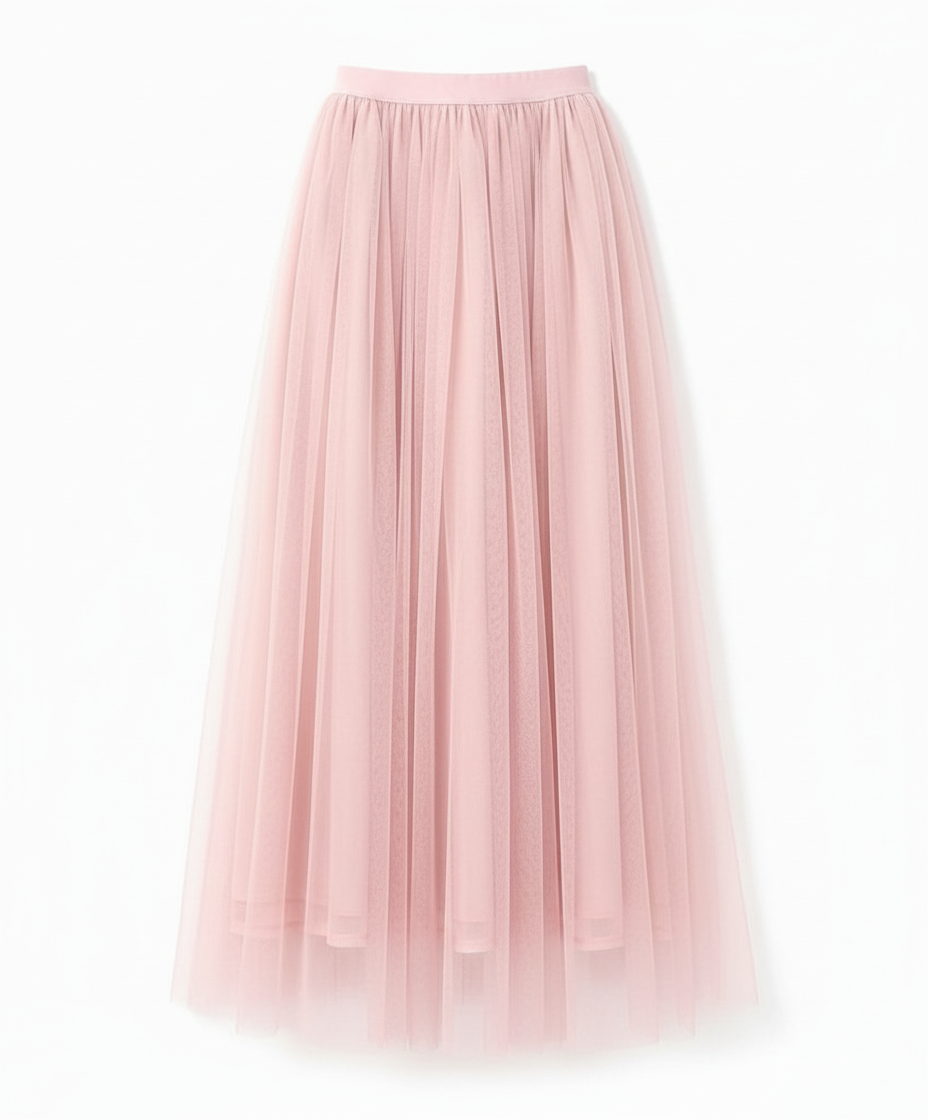 Damen Langarm Enganliegendes Midi Kleid | Transparenter Rock