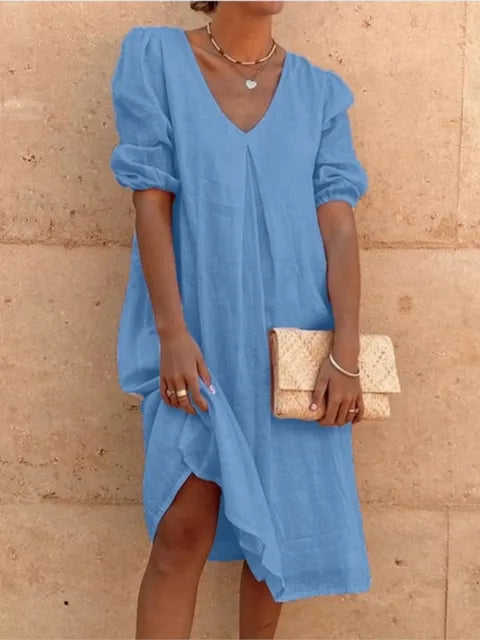 Fanny | Moderne lässiges Damen Midikleid 6
