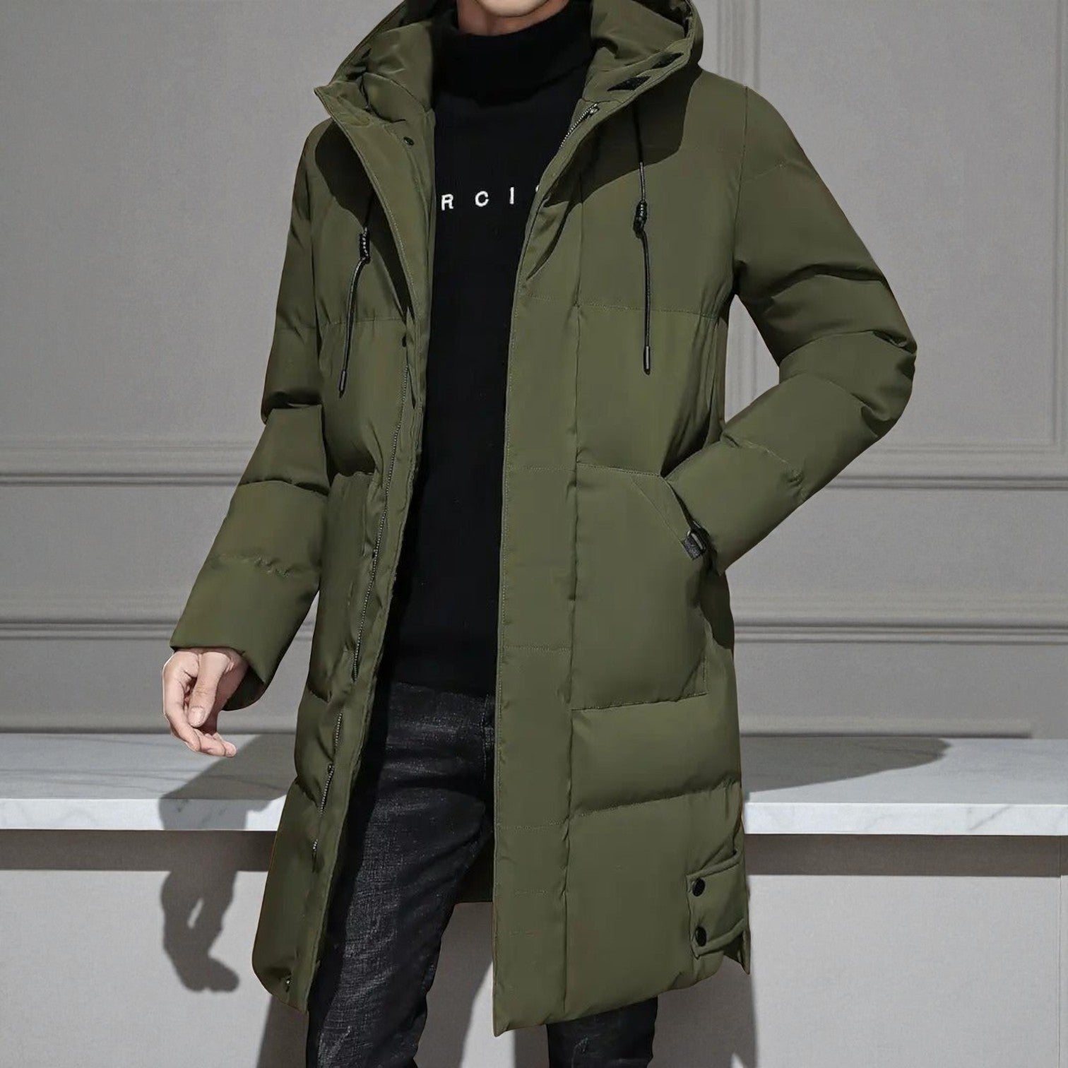 Frank – Langer, wasserabweisender Winterparka mit Kapuze 0