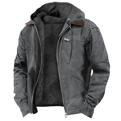 Gefütterte Herren-Kapuzenjacke | Winter 