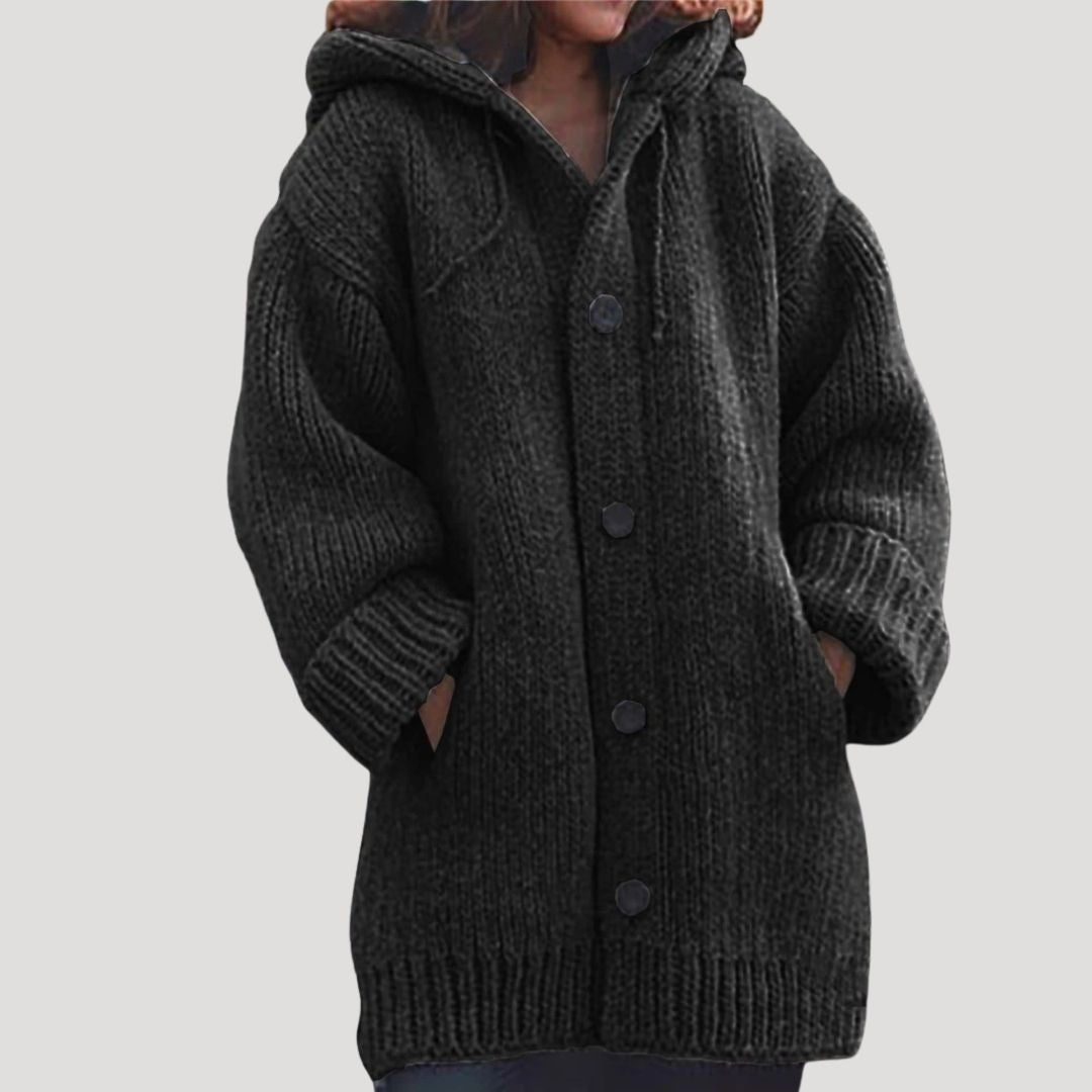 Grobstrick-Wintermantel aus Wolle für Damen 1