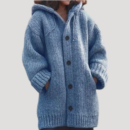 Grobstrick-Wintermantel aus Wolle für Damen 2