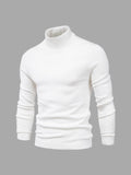 Herren Pullover Langarm Hoher Kragen Pullover | Schmale Passform