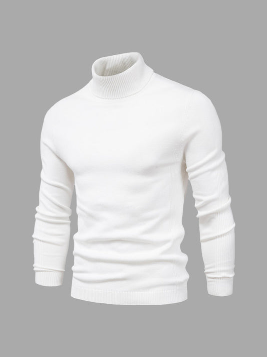 Maglione uomo manica lunga collo alto | Vestibilità aderente