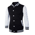 Herren Varsity Jacke mit Druckknöpfen Kontrastärmeln | Kontrast