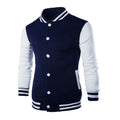 Herren Varsity Jacke mit Druckknöpfen Kontrastärmeln | Kontrast