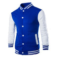 Herren Varsity Jacke mit Druckknöpfen Kontrastärmeln | Kontrast