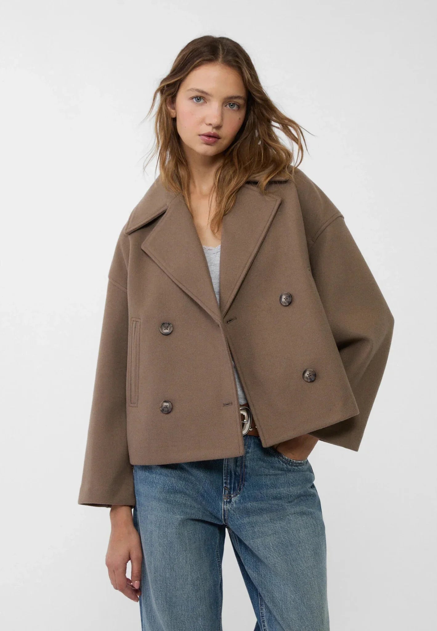 Hadley | Kurze, zweireihige Jacke