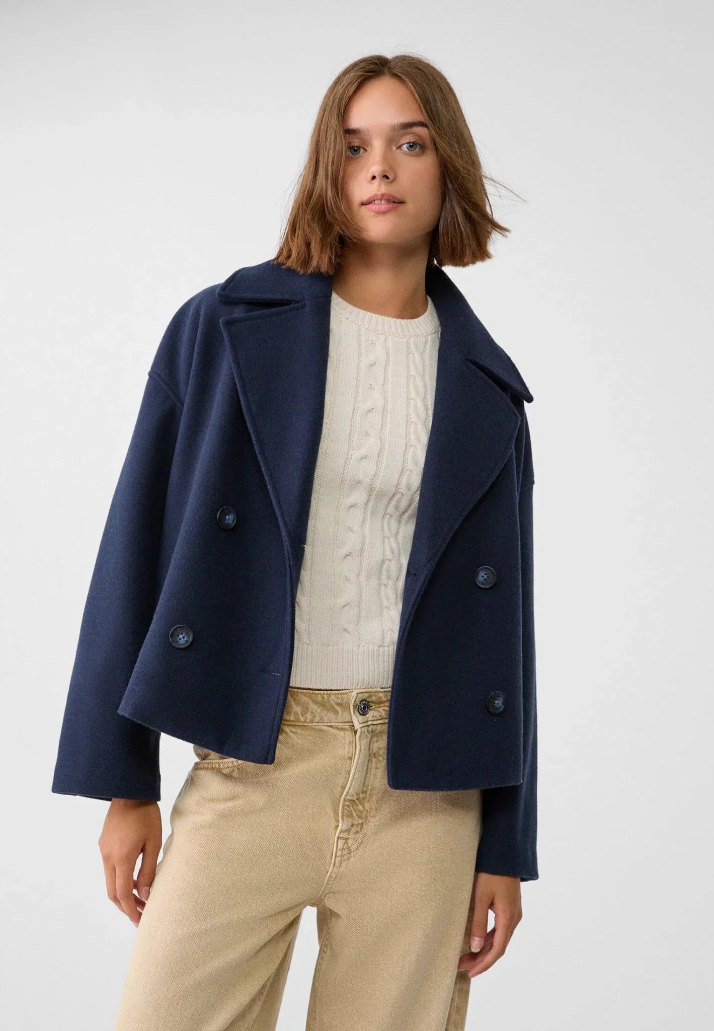 Hadley | Kurze, zweireihige Jacke