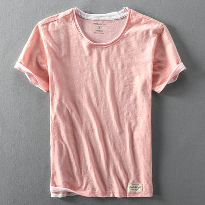 Herren T Shirt mit kurzen Ärmeln und klassischer Passform | Minimal Style
