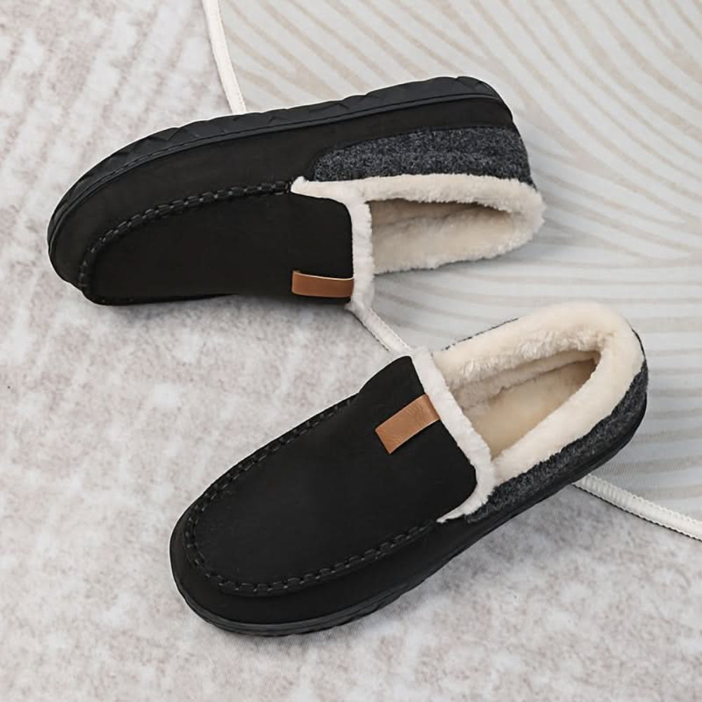 Hausschuhe Herren Gefüttert Rutschfest Warme Winter Loafer Zuhause 0