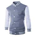 Herren Varsity Jacke mit Druckknöpfen Kontrastärmeln | Kontrast