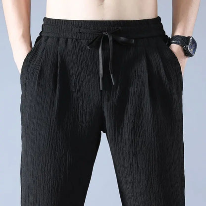 Herren Kordelzug Taille Schmal Zulaufende Relaxed Fit Hose | Freizeit