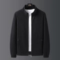 Herrenjacke – Normale Passform – Stehkragen – Durchgehender Reißverschluss – Elastischer Saum – Taschen