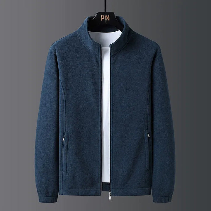 Herrenjacke – Normale Passform – Stehkragen – Durchgehender Reißverschluss – Elastischer Saum – Taschen