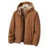 Herren-Fleecejacke mit Kapuze und Reißverschlusstaschen 0